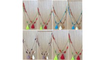 stone beads colorful design necklace tassels women fashion wholesale price